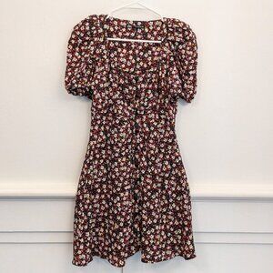 ZARA Floral Puff Sleeve Mini Dress – Size Small Romantic Cottagecore Fit